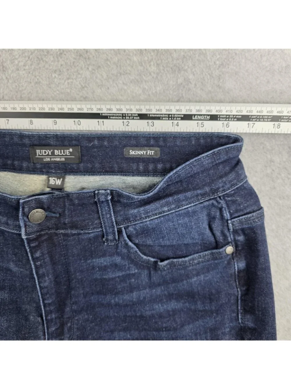 Judy Blue Jeans Womens 16W Blue Dark Wash Skinny Stretch Plus